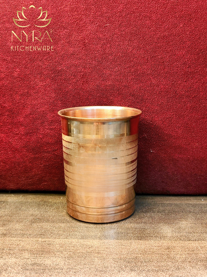 Handmade Copper Glass/Tumbler - Ayurvedic Health Benefits | Traditional Tamba Drinkware for Daily Use