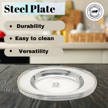 Stainless Steel Serving Plate Set | Oval-shaped Plates - Available in 3 Sizes |