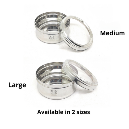 Stainless Steel Belly-shaped Box/Container with See-through Lid | Multipurpose Food Storage Container