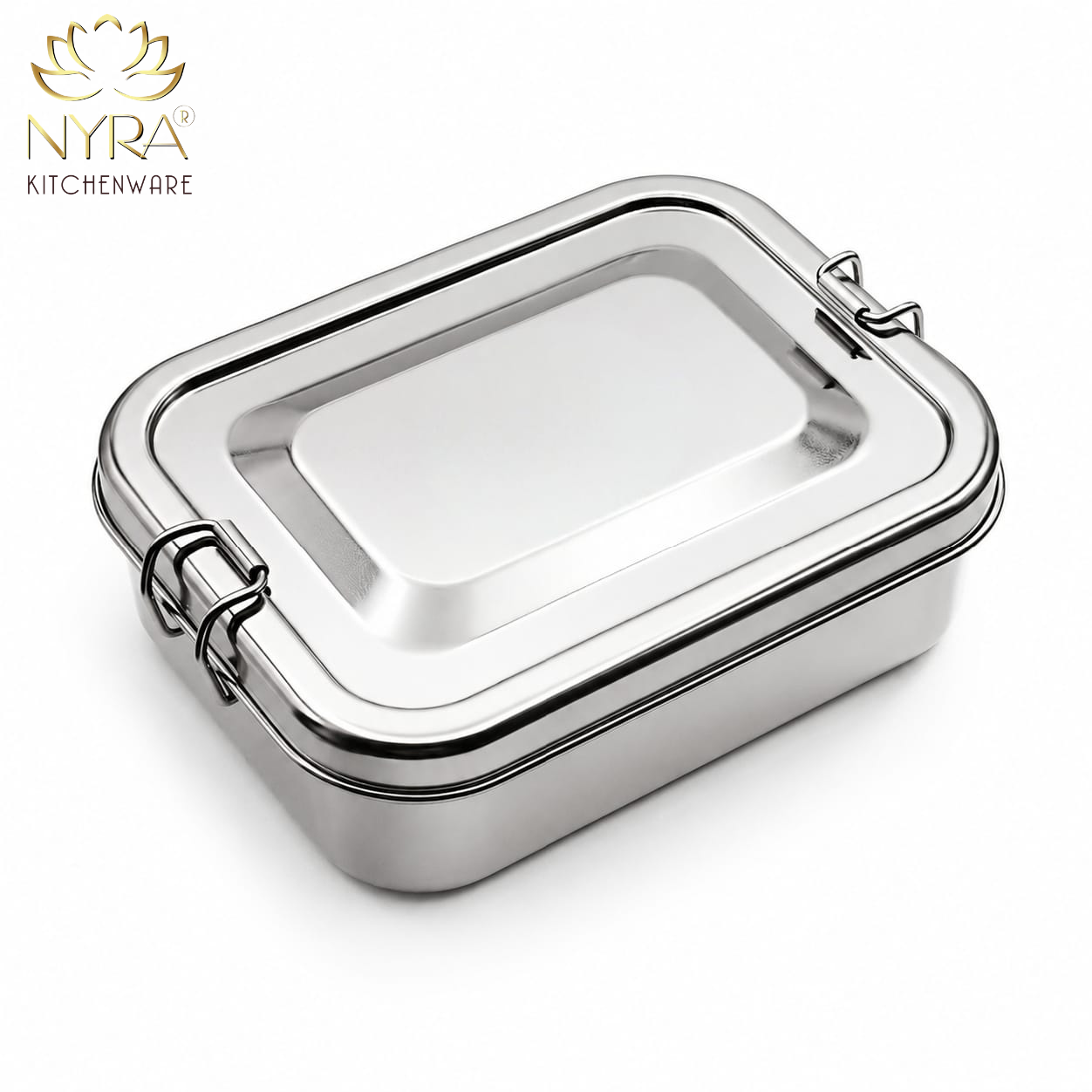 Stainless Steel Food Pack Lunch Box with Locking Clip