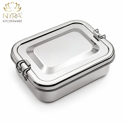 Stainless Steel Food Pack Lunch Box with Locking Clip