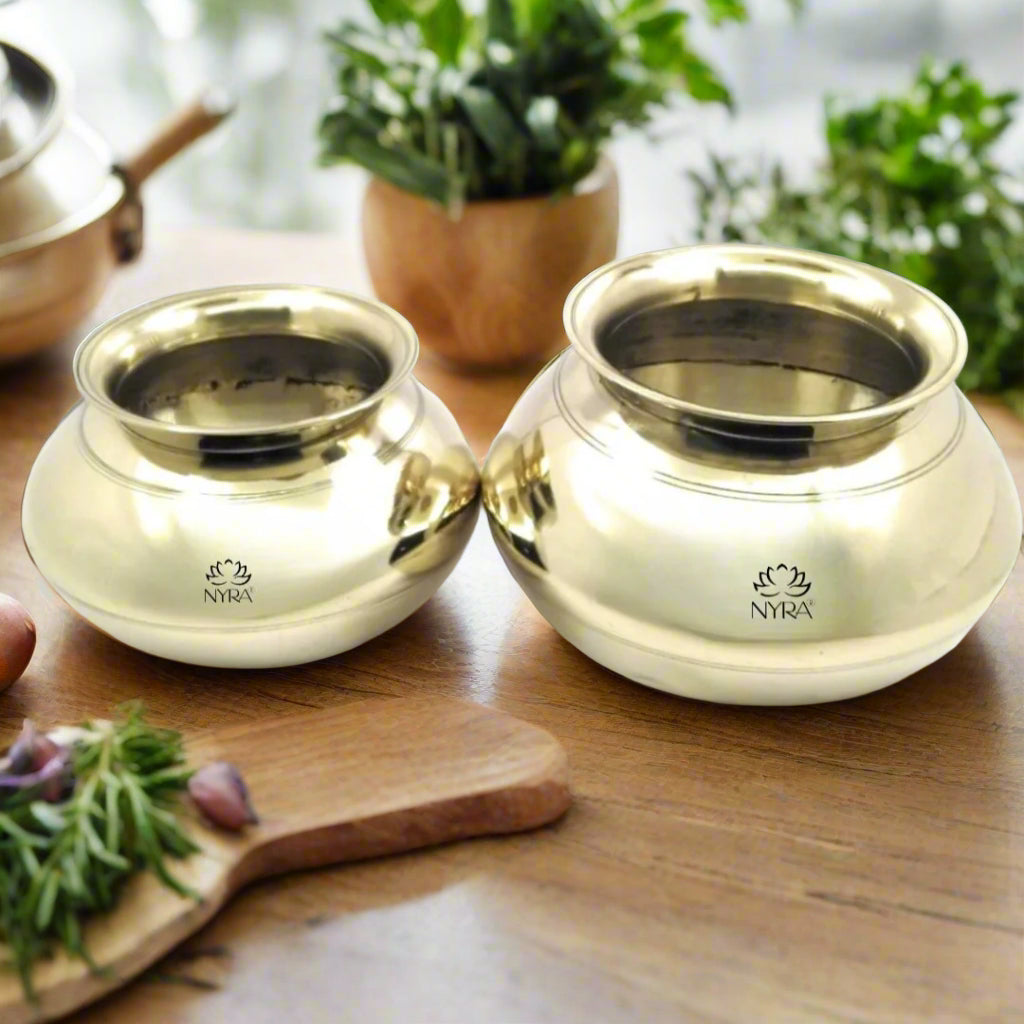 Brass/Peetal Handi Pot with Ultra-Superior Glossy and Smooth Finish