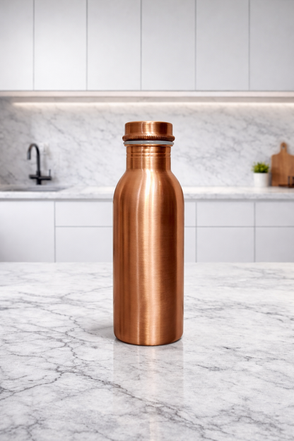Pure Copper Mini Water Bottle | Leak-Proof Ayurvedic Bottle - Supports Digestion & Immunity | Matte Finish