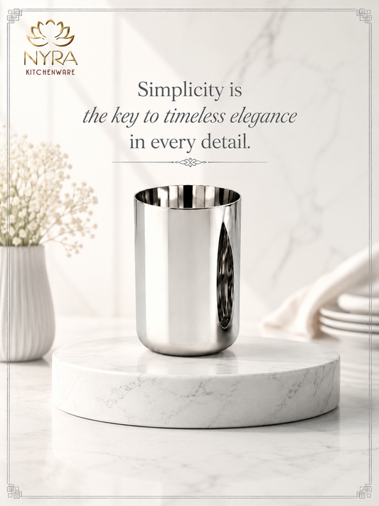 Heavy Gauge Stainless Steel Glass/Tumbler - 400 ML Drinkware Set