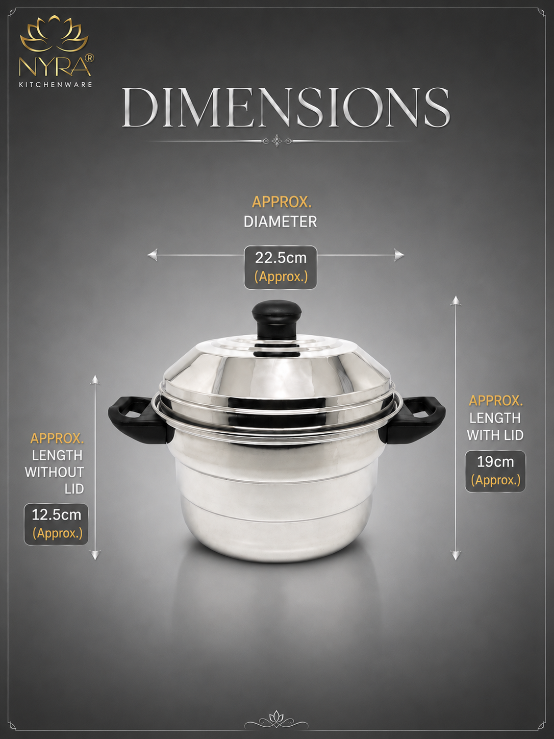 Premium Stainless Steel Multi-Idli Cooker Pot with Stackable Idli Plates, Momos & Dhokla Plate - 12, 14 & 21 Idly Stand Options