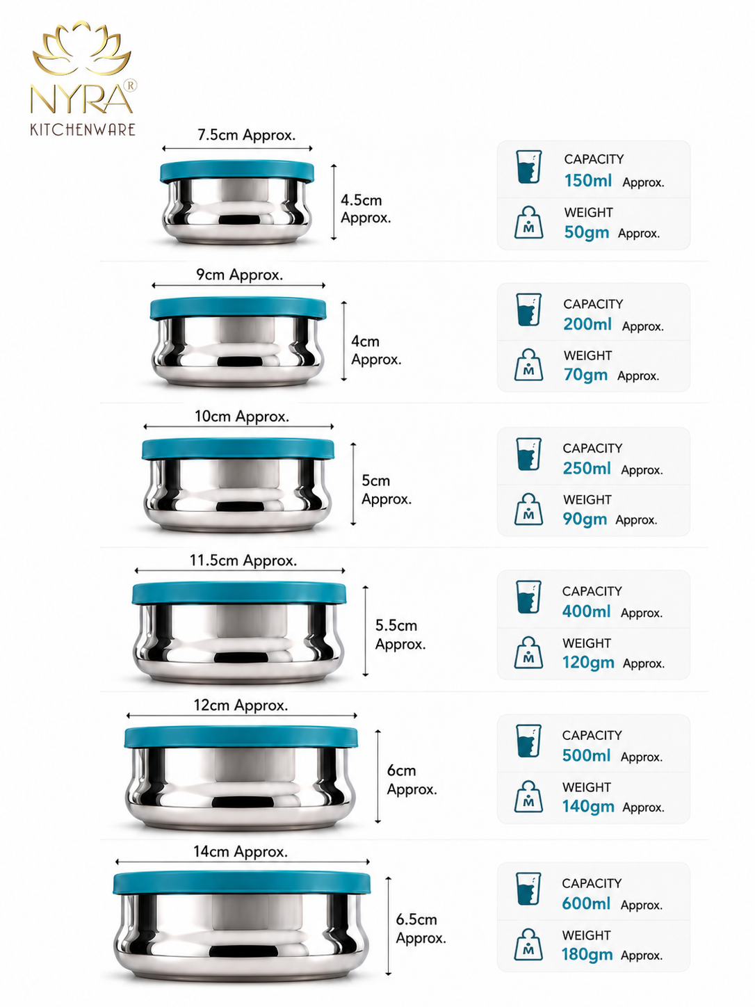 Air-tight Stainless Steel Container Set - Premium Leak-Proof Dibbi