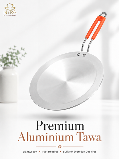 Aluminium Tawa/Griddle with Sturdy Handle - 2 Sizes