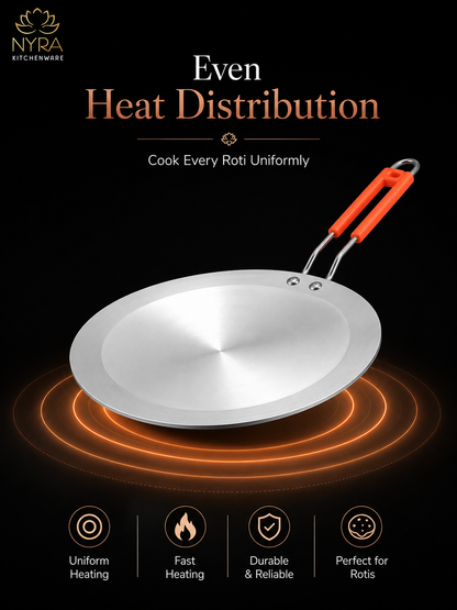 Aluminium Tawa/Griddle with Sturdy Handle - 2 Sizes