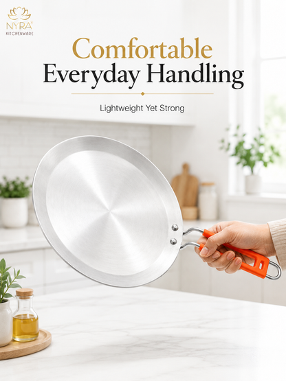 Aluminium Tawa/Griddle with Sturdy Handle - 2 Sizes