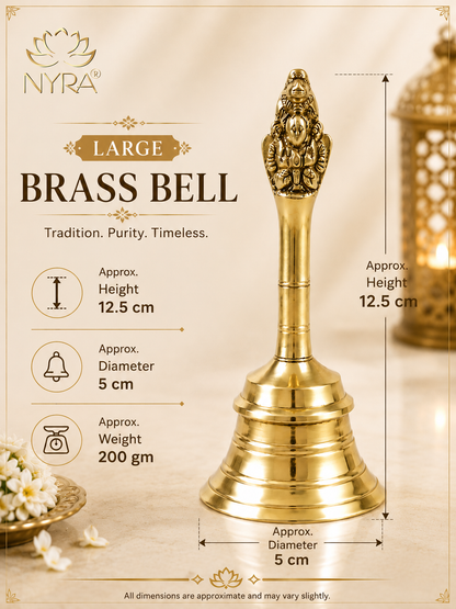 Pure Brass/Peetal Ghanti - Garuda Pooja Prayer Bell