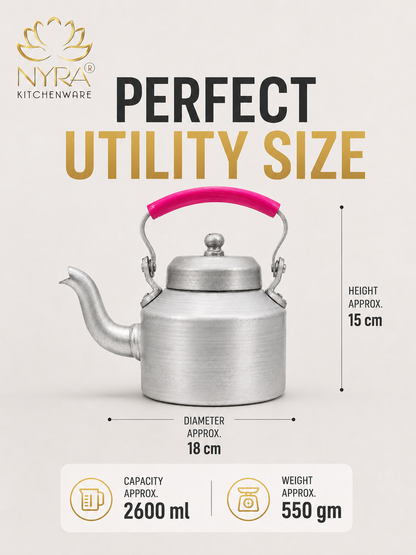 Classic Aluminium Chai Kettle: Lightweight & Durable for Tea, Coffee & Milk