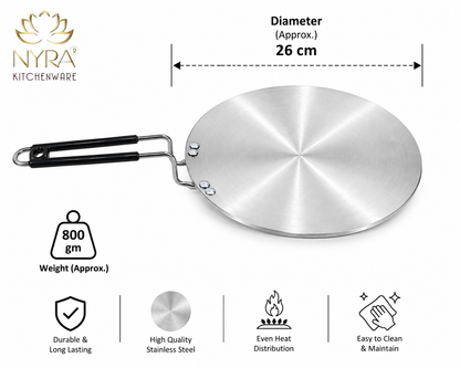 Aluminium Induction Base Multi-Purpose Tawa/Griddle with Sturdy Handle