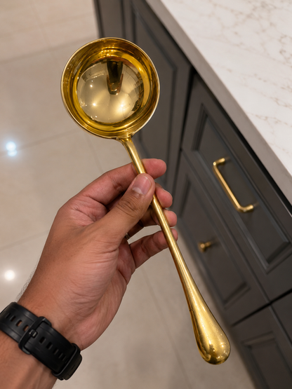 Brass Serving Ladle (Peetal Golchi) | Authentic Indian Kitchen Spoon