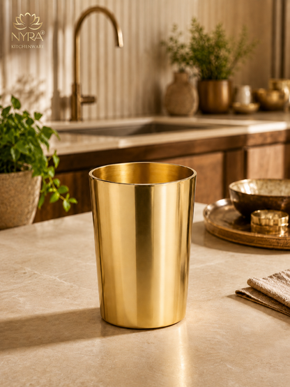 Pure Bronze Water Glass (Kansa / Phool) | Ayurvedic Drinking Tumbler