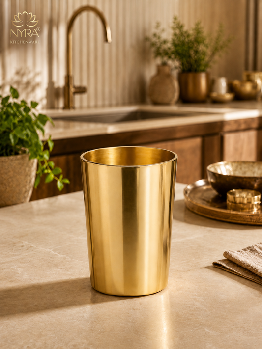 Pure Bronze Water Glass (Kansa / Phool) | Ayurvedic Drinking Tumbler