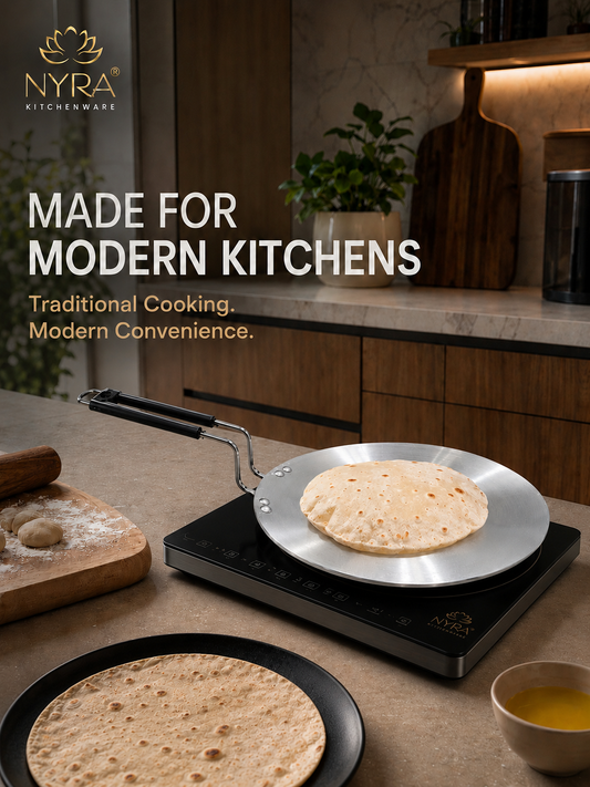 Aluminium Induction Base Multi-Purpose Tawa/Griddle with Sturdy Handle