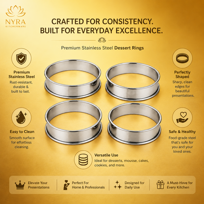 Stainless Steel Matka Ring/Pot stand/Multipurpose Pot Stand - Set of 4