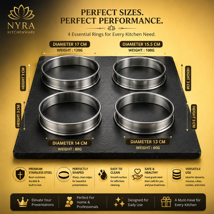 Stainless Steel Matka Ring/Pot stand/Multipurpose Pot Stand - Set of 4