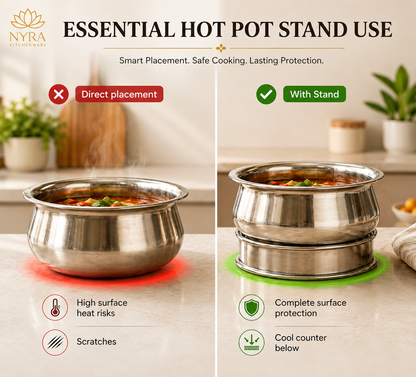 Stainless Steel Matka Ring/Pot stand/Multipurpose Pot Stand - Set of 4