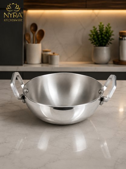 Aluminium Mini Kadhai/Wok | Multi-purpose Wok