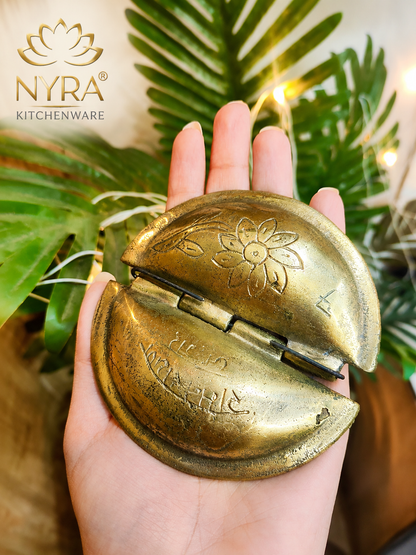 Pure Brass Gujiya / Karjikai Mould | Traditional Sacha Machine for Festive Sweets