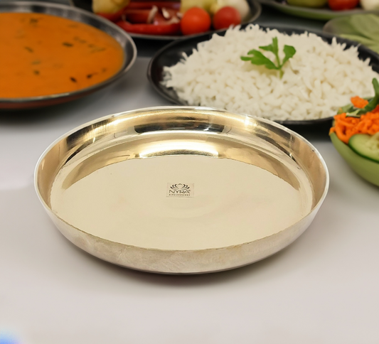 Nyra® Pure Kansa/Bronze/ Bhojan/Dinner Plate
