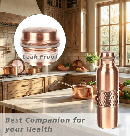 Pure Hammered Copper Water Bottle | Leak Proof, Eco-Friendly & Matte finish Tamba Drinkware
