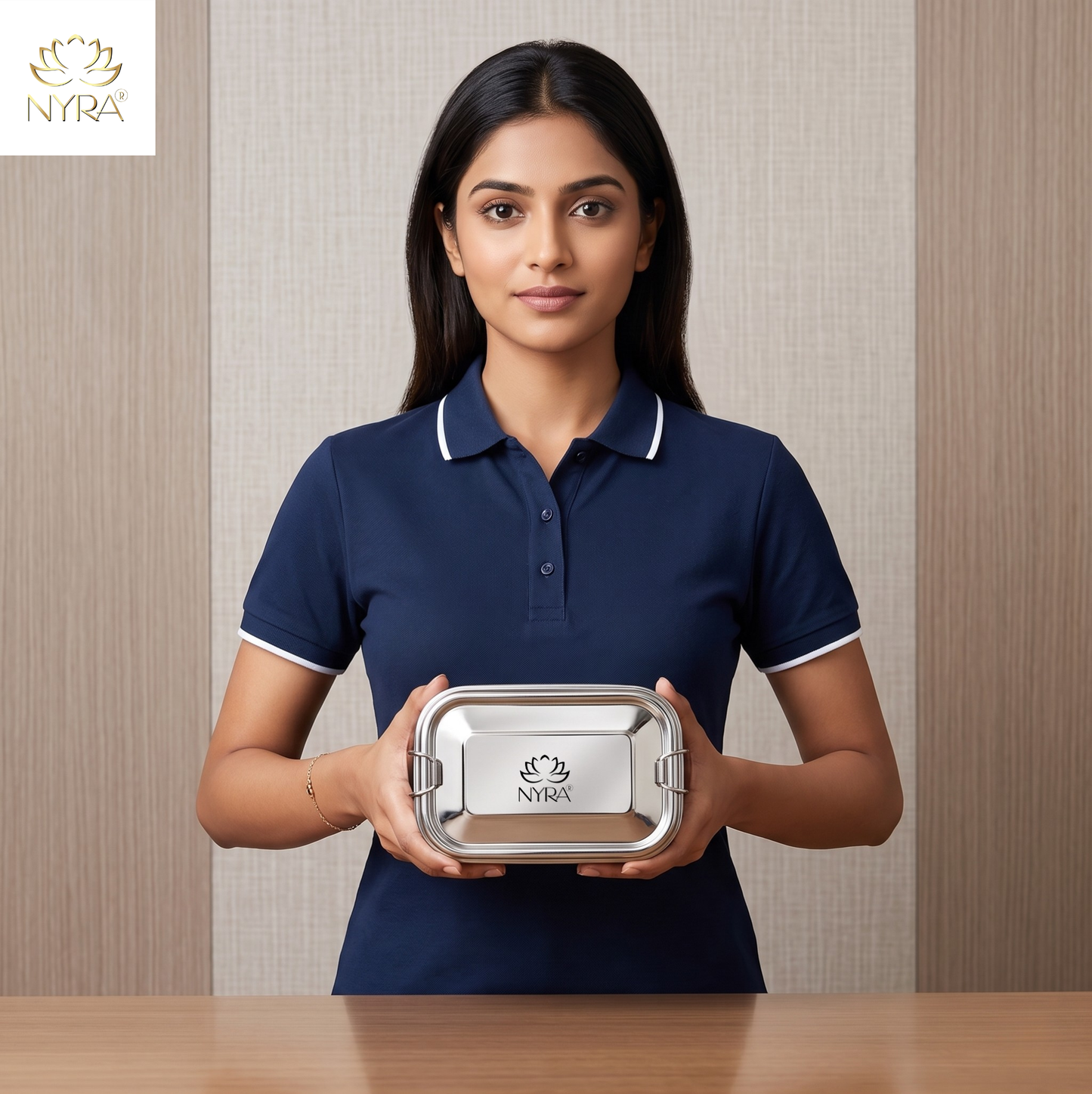Stainless Steel Lunch Box with Locking Clip | Durable Food Container