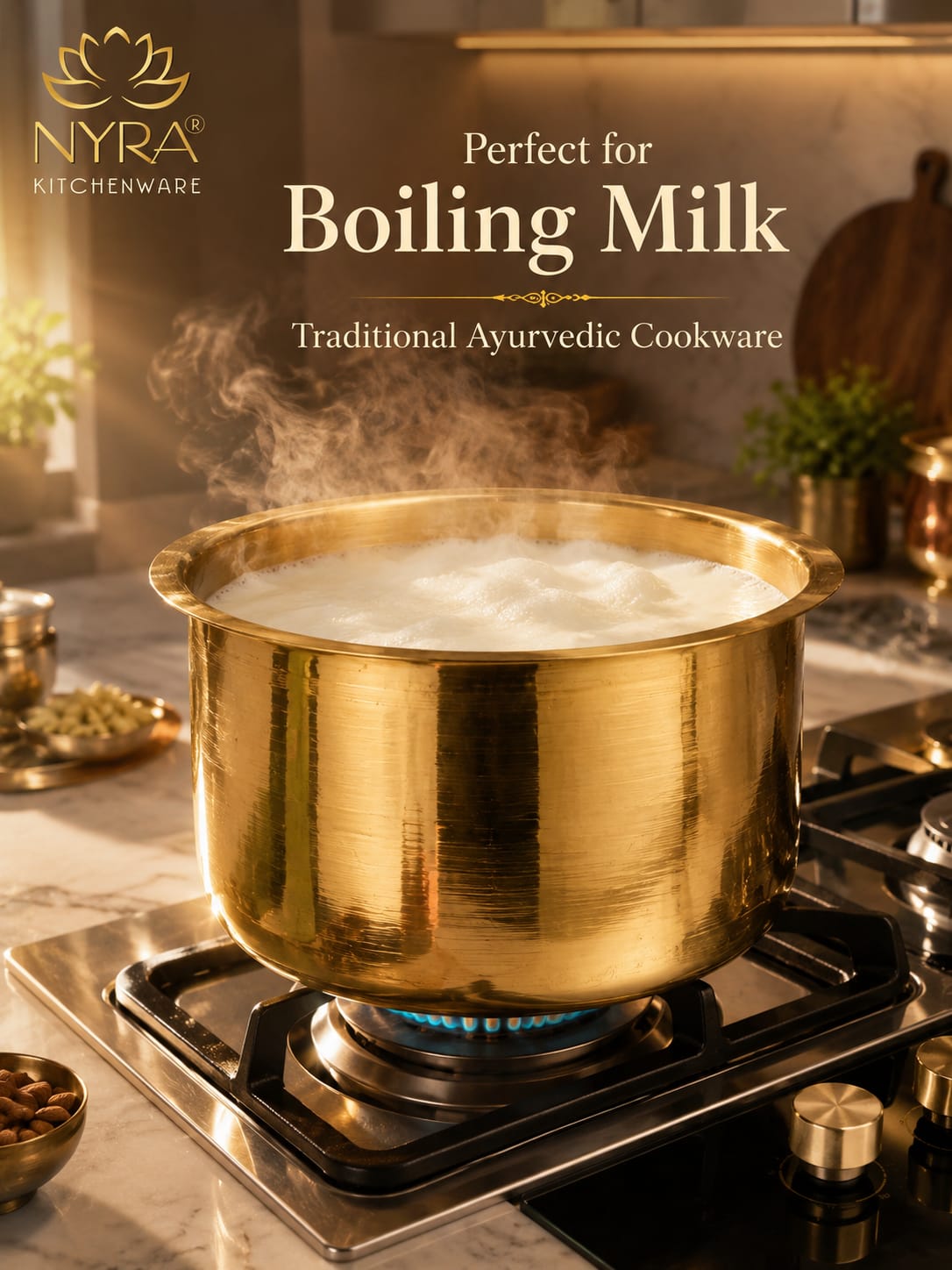 Pure Brass/Peetal Bhagona/Tope | Traditional Multipurpose Cooking Pot