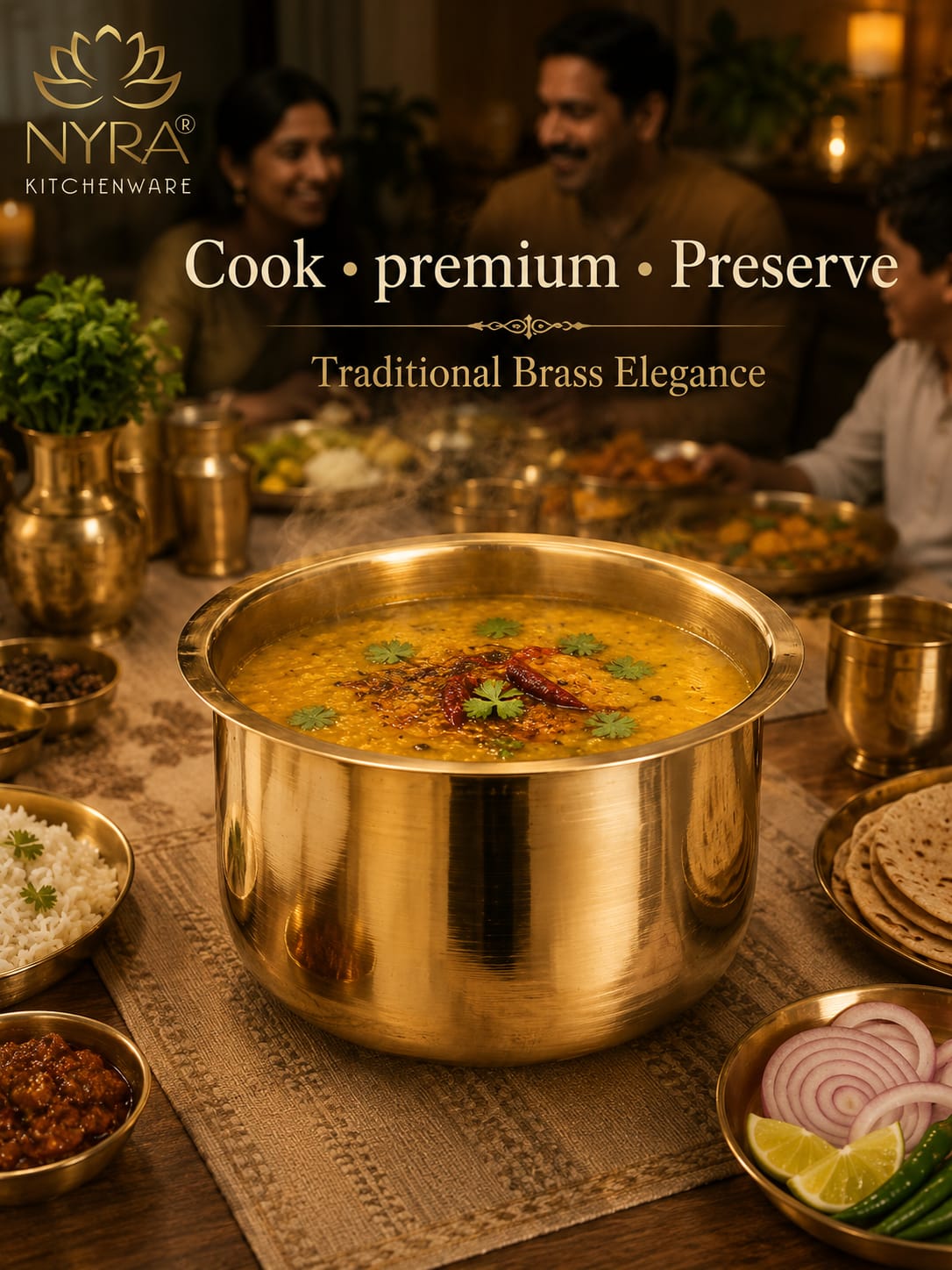 Pure Brass/Peetal Bhagona/Tope | Traditional Multipurpose Cooking Pot