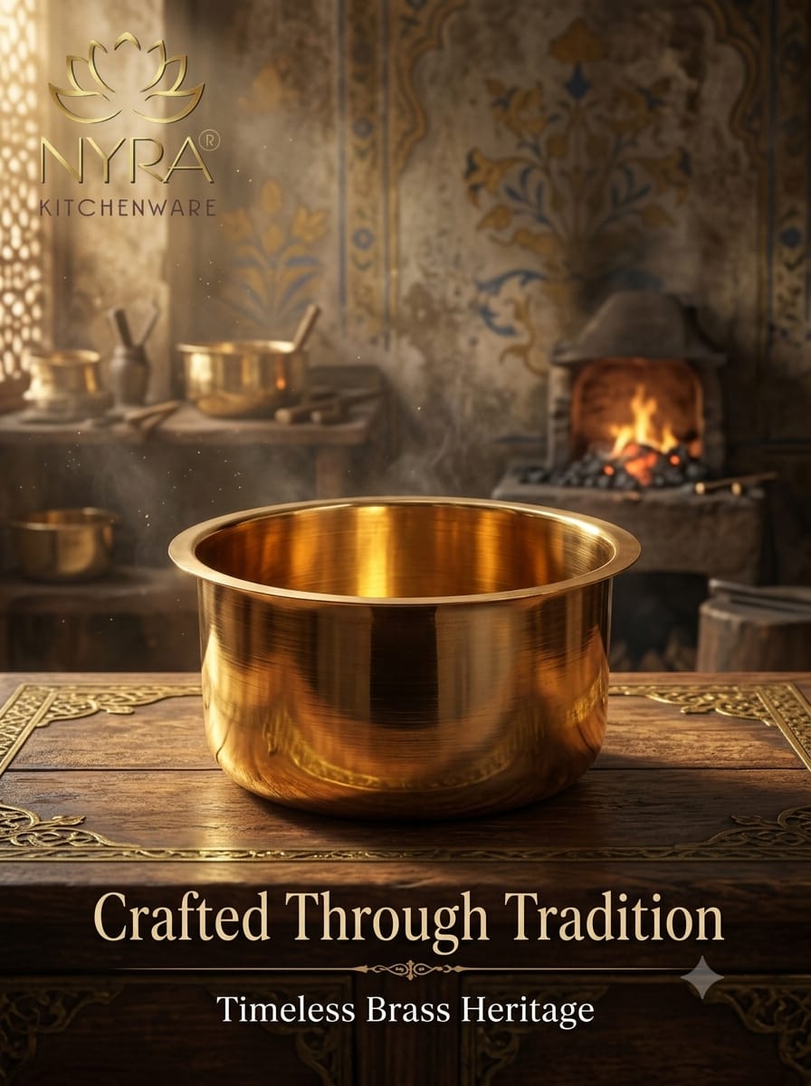 Pure Brass/Peetal Bhagona/Tope | Traditional Multipurpose Cooking Pot