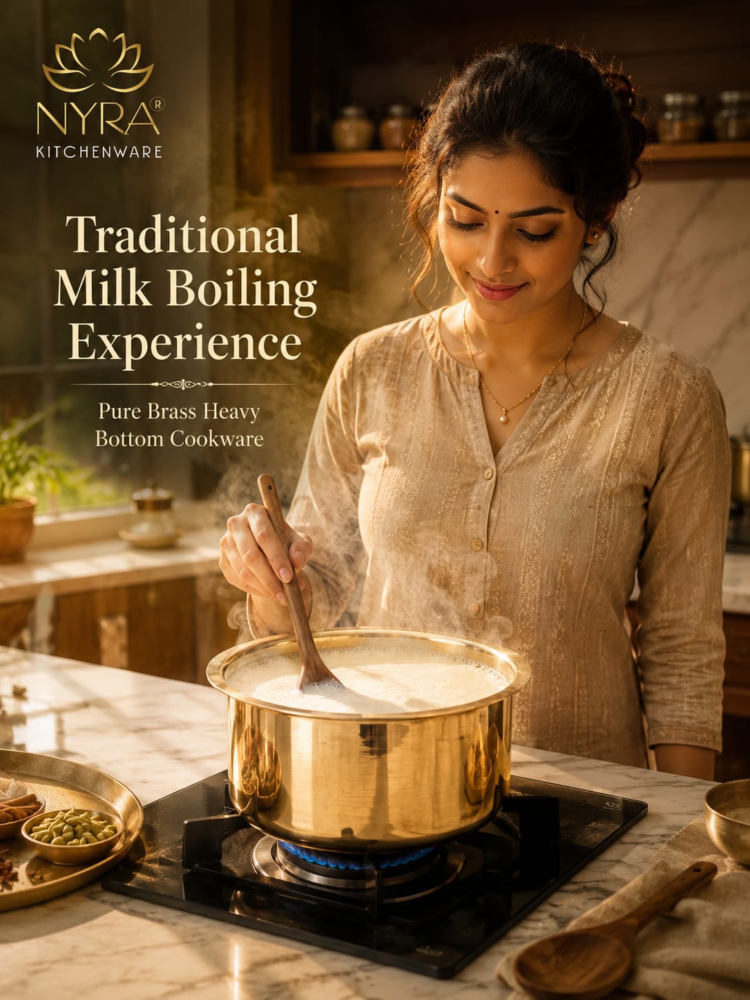 Pure Brass/Peetal Bhagona/Tope | Traditional Multipurpose Cooking Pot