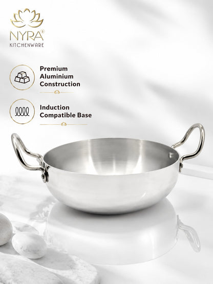 Traditional Aluminium Induction Base Kadhai - 3 Sizes