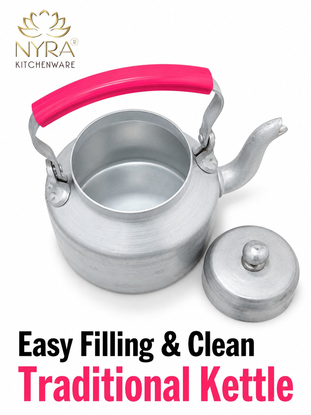 Classic Aluminium Chai Kettle: Lightweight & Durable for Tea, Coffee & Milk