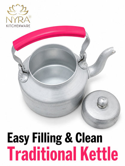 Classic Aluminium Chai Kettle: Lightweight & Durable for Tea, Coffee & Milk