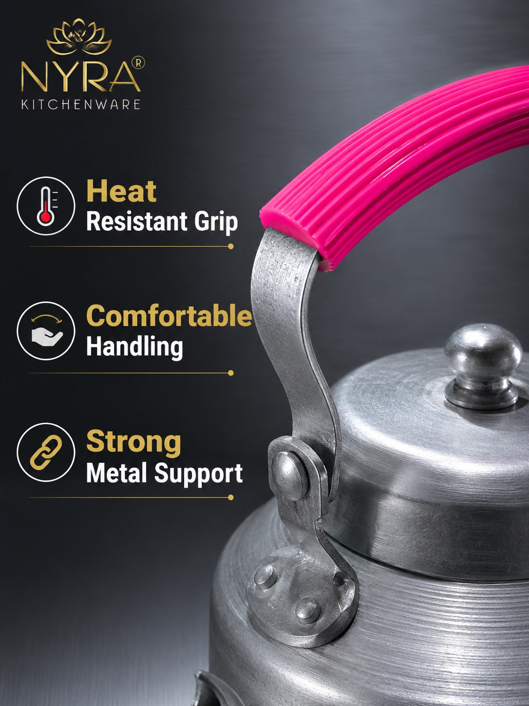 Classic Aluminium Chai Kettle: Lightweight & Durable for Tea, Coffee & Milk