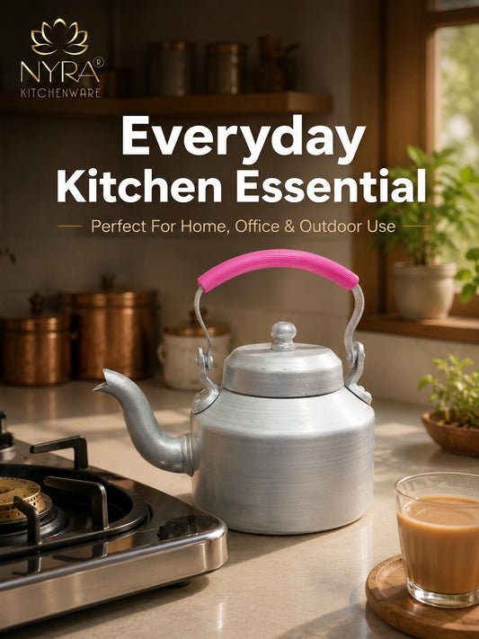 Classic Aluminium Chai Kettle: Lightweight & Durable for Tea, Coffee & Milk