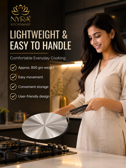 Aluminium Induction Base Multi-Purpose Tawa/Griddle with Sturdy Handle