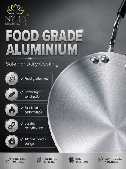 Aluminium Induction Base Multi-Purpose Tawa/Griddle with Sturdy Handle