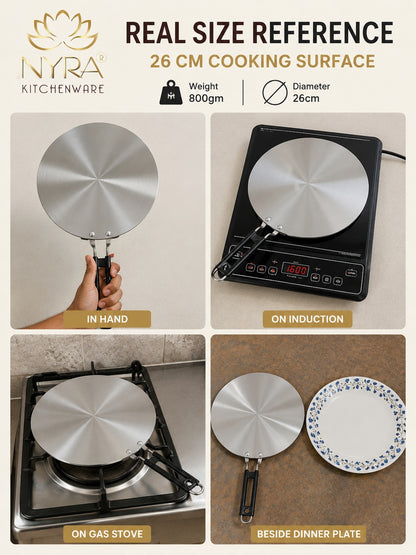 Aluminium Induction Base Multi-Purpose Tawa/Griddle with Sturdy Handle