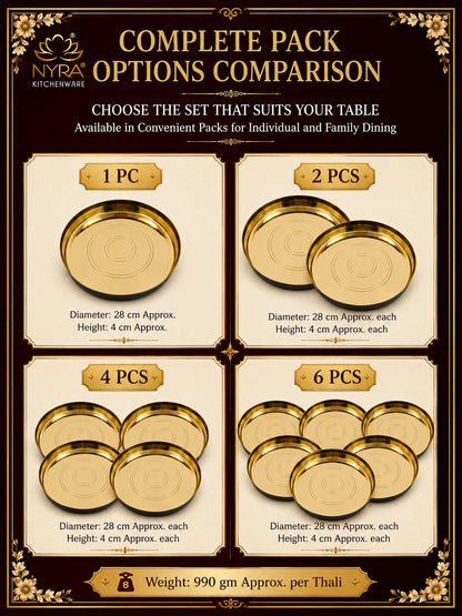 Pure Kansa Thali (Bronze) | Authentic Ayurvedic Serving Plate