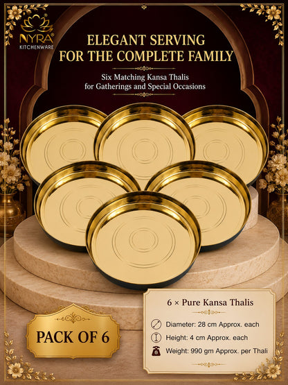 Pure Kansa Thali (Bronze) | Authentic Ayurvedic Serving Plate