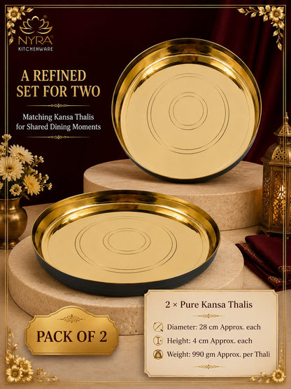 Pure Kansa Thali (Bronze) | Authentic Ayurvedic Serving Plate