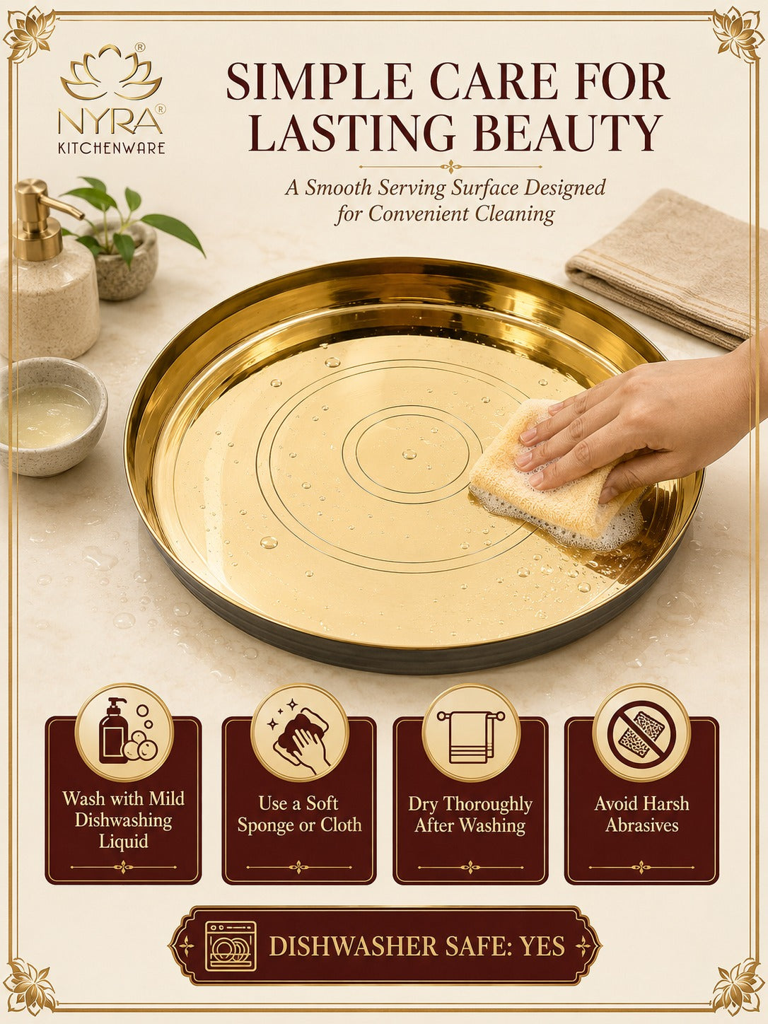 Pure Kansa Thali (Bronze) | Authentic Ayurvedic Serving Plate