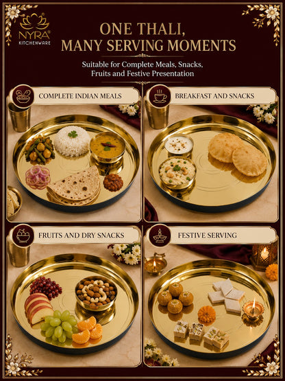 Pure Kansa Thali (Bronze) | Authentic Ayurvedic Serving Plate