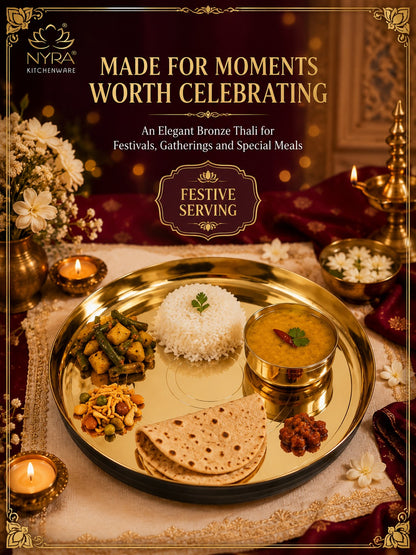 Pure Kansa Thali (Bronze) | Authentic Ayurvedic Serving Plate