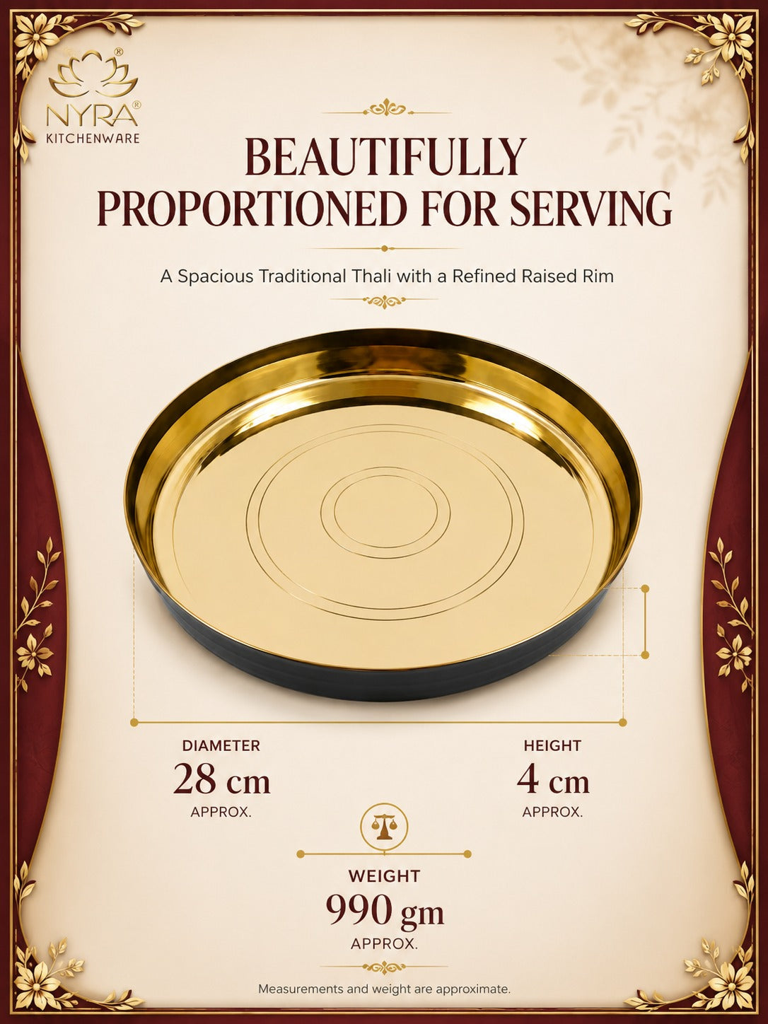 Pure Kansa Thali (Bronze) | Authentic Ayurvedic Serving Plate