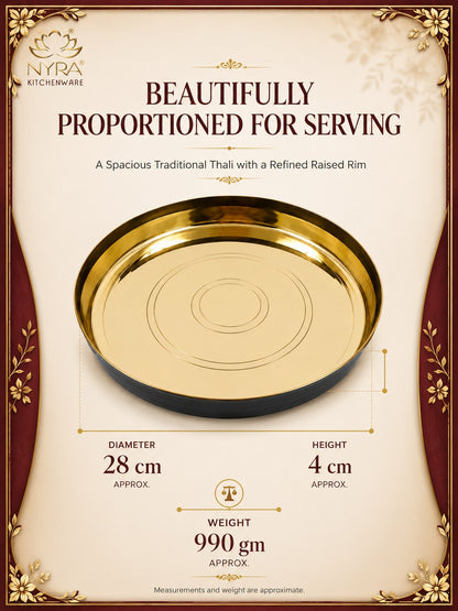 Pure Kansa Thali (Bronze) | Authentic Ayurvedic Serving Plate