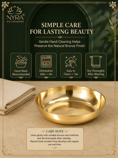 Pure Bronze Kansa Katori/Halwa Bowl/Pudding Plate