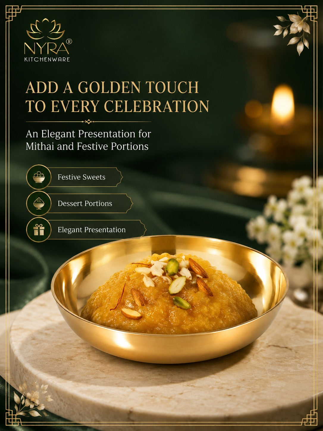 Pure Bronze Kansa Katori/Halwa Bowl/Pudding Plate